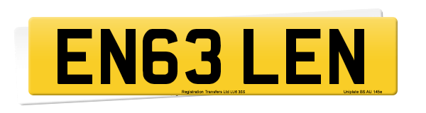 Registration number EN63 LEN